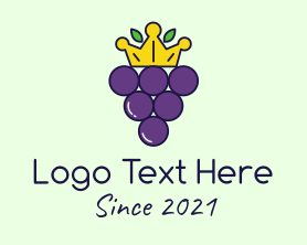 Crown - Grapes Crown logo design