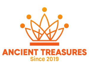 Orange Tech Crown logo design