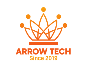 Orange Tech Crown logo design