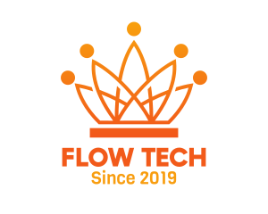 Orange Tech Crown logo design