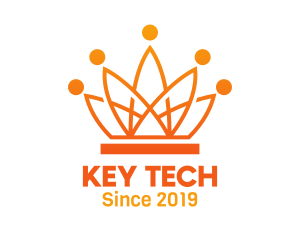 Orange Tech Crown logo design