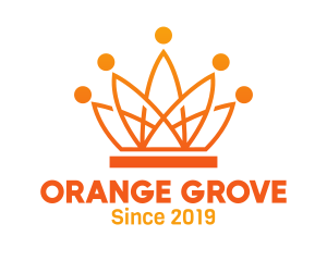 Orange Tech Crown logo design