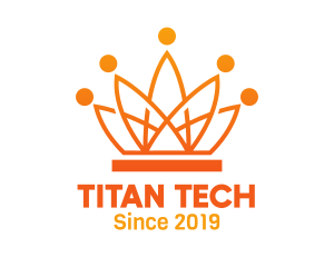 Orange Tech Crown logo design