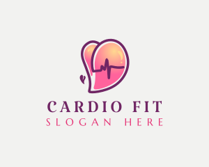Cardio - Love Heart Pulse logo design