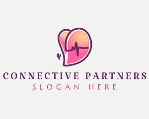 Relationship - Love Heart Pulse logo design