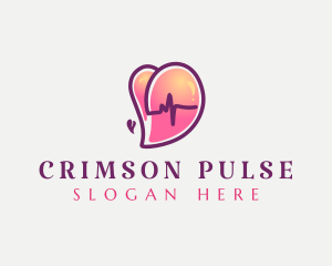 Love Heart Pulse logo design