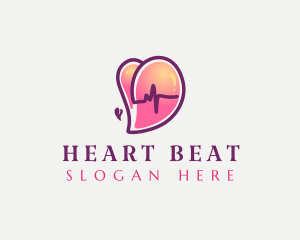 Love Heart Pulse logo design