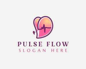 Love Heart Pulse logo design