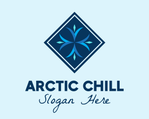 Frost - Blue Winter Snowflake logo design