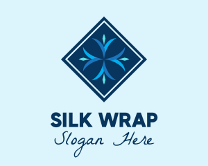 Blue Winter Snowflake logo design