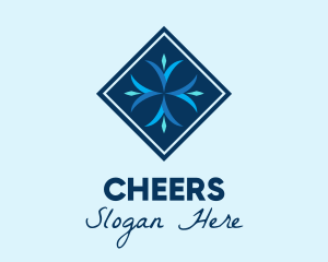 Frozen - Blue Winter Snowflake logo design