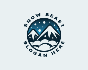 Mountain Snow Peak logo design