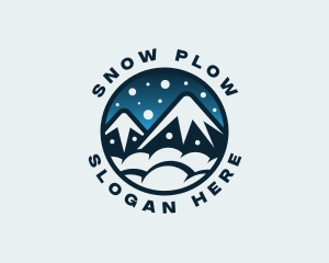 Mountain Snow Peak logo design