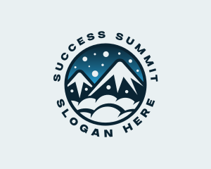 Mountain Snow Peak logo design