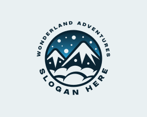 Mountain Snow Peak logo design