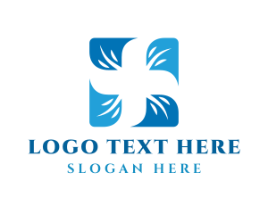 Healthcare - Blue Hospital Cross logo design