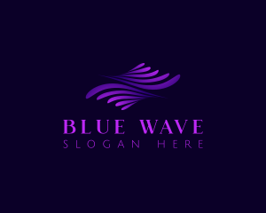 Wave Swoosh Wellness logo design