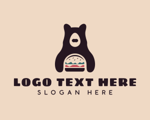 Hamburger Bear Diner logo design