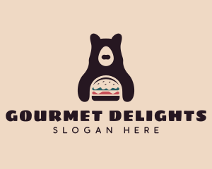 Hamburger Bear Diner logo design