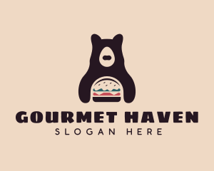 Hamburger Bear Diner logo design