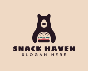 Hamburger Bear Diner logo design