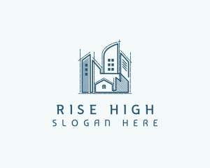 House High Rise Building logo design