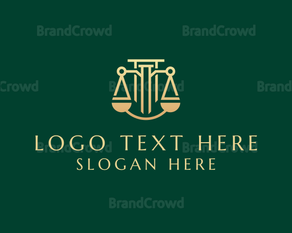 Legal Law Firm Courthouse Logo