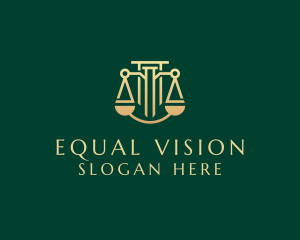 Equality - Legal Law Firm Courthouse logo design