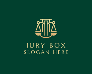 Jury - Legal Law Firm Courthouse logo design