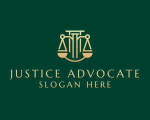 Prosecutor - Legal Law Firm Courthouse logo design