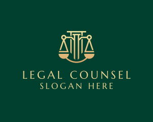 Legal Law Firm Courthouse logo design