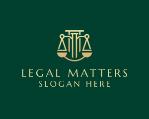 Legal Law Firm Courthouse logo design