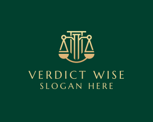 Judge - Legal Law Firm Courthouse logo design