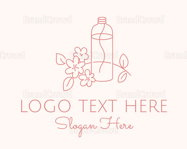 Flower Oil Bottle Logo