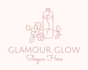 Flower Oil Bottle Logo