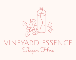 Flower Oil Bottle logo design