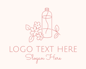 Self Care - Flower Oil Bottle logo design