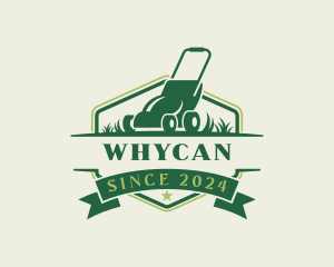 Lawn Mower Grass Cutting Logo