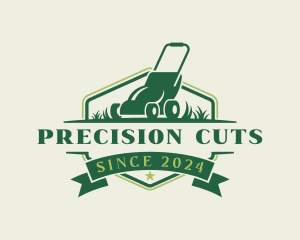 Lawn Mower Grass Cutting logo design