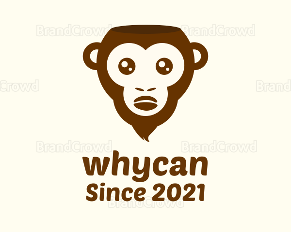 Brown Monkey Coffee Bean Logo