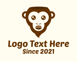 Animal - Brown Monkey Coffee Bean logo design