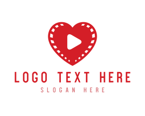 Vlog - Heart Media Player logo design