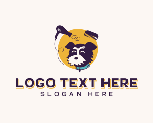 Dog Grooming Pet logo design