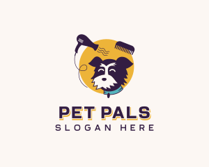 Dog Grooming Pet logo design