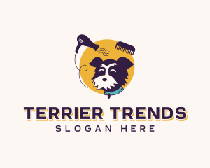 Terrier - Dog Grooming Pet logo design