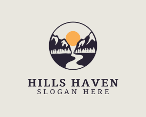 Sunset Mountain Valley logo design