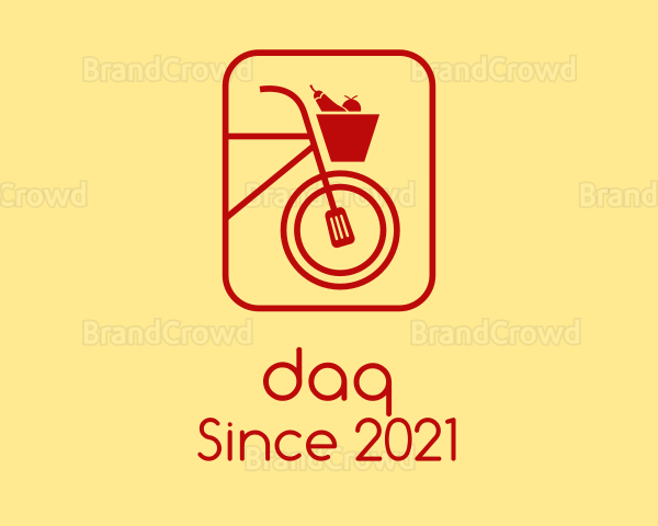 Red Grocery Bike Logo