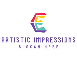 Exhibition - Colorful Letter E logo design