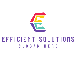 Colorful Letter E logo design