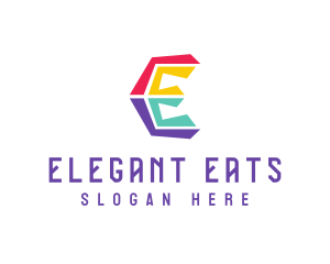 Colorful Letter E logo design